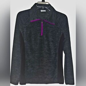 Columbia Womens Pull Over 1/4 Zip Fleece Light Weight Jacket Size M